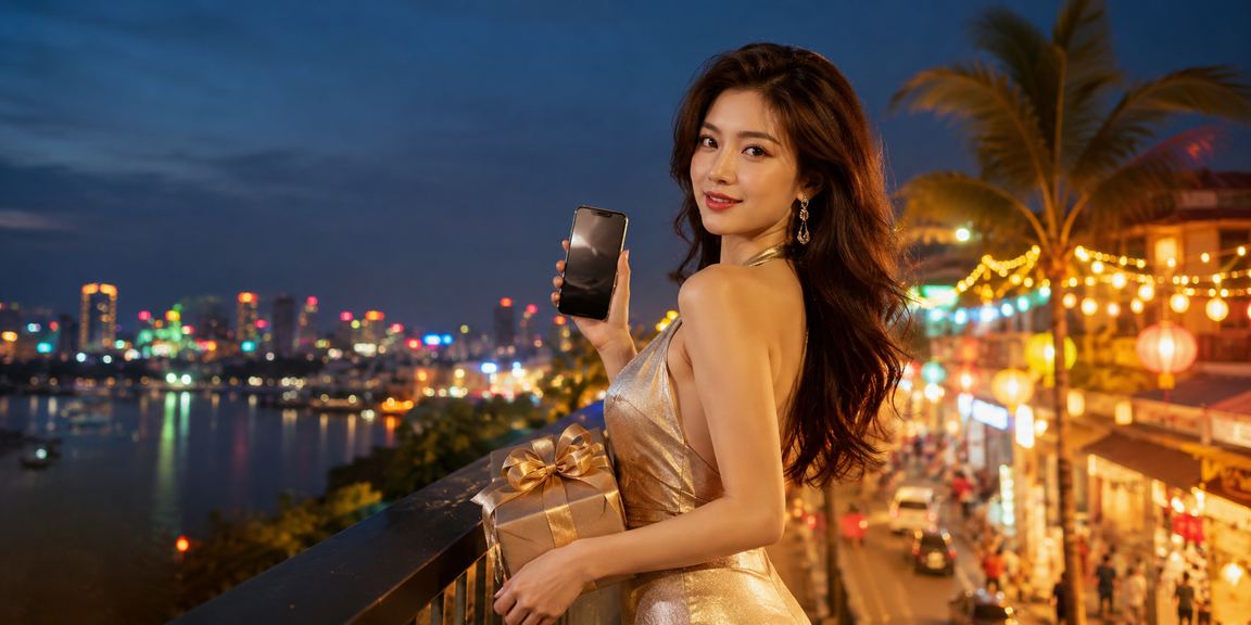 Người dùng tại chợ đêm Hà Nội theo dõi kết quả cược casino trên điện thoại di động